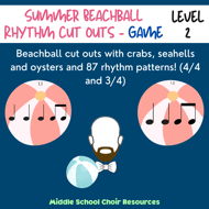 Summer Beachball Rhythm Cutouts Game